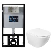 Инсталляция Сет Azario + унитаз Grado со крытым сливом с сиденьем микролифт БЕЗ КЛАВИШИ