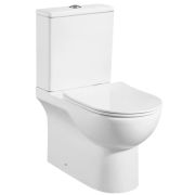 Унитаз напольный Azario Ambra безободковый в комплекте сиденьем микролифт AZ-848 Размер: 645x370x815