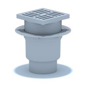 Трап 110 с вертик. спуском, н/рег решетка 150х150 нерж СУХОЙ АНИ пласт TQ1710 Эконом