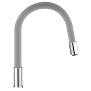 Излив для кухни гибкий HAIBA HB7180-3 серый силиконовый матовый
