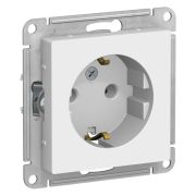 Розетка AtlasDesign 1СП с/з 16А белая SE ATN000143