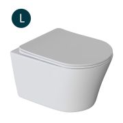 Унитаз подвесной WAVE TREND безободковый, сиденье дюропласт, микролифт БЕЛЫЙ глянец (L)