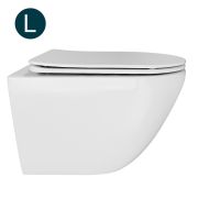 Унитаз подвесной, WAVE MERIDIAN Tornado Flush, безободковый, сиденье дюропласт, микролифт БЕЛЫЙ глян