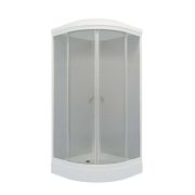 Душевая кабина 90х90 полукруг А низ поддон Сатин, Triton