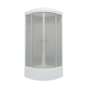 Душевая кабина 90х90 полукруг В сред поддон Сатин, Triton