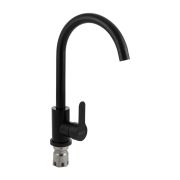 Смеситель для кухни шаровый MAGNUS 9201, из нержавеющей стали,  боковая ручка ЧЕРНЫЙ