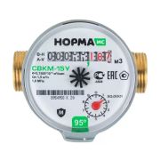 Счетчик для воды 1/2  L-80 мм НОРМА СВКМ-15 У