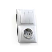 Блок комб.Бэлла(3кл.выкл.+роз.c з/к) БКВР-413