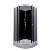 Душевая кабина 88х88 полукруг А низ поддон прозрач стекло Топ Triton