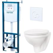 Инсталляция+Пэк Бореаль(подв.ун.с дюро сид. soft-clos, clip up, ин-ия, панель бел. цв) (Santek) 1WH302464