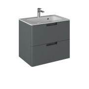 Тумба подвесная из ДСП и МДФ Прато т18-70 Грэй МАТ + умыв. Прато