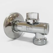 Кран шаровый угловой 1/2*3/4 щ/ш с фильтром и отражетелем 