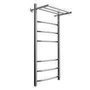 Полотенцесушитель  ЛЦ 80х40 1'' ПОЛКА 7 перекл ДУГА-2 нижнее подкл (крепеж, без монт комп) В5