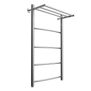 Полотенцесушитель  ЛЦ 80х50 1'' ПОЛКА 5 перекл ДУГА нижнее подкл (крепеж, без монт комп) В4