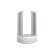 Душевое ограждение 80х80х195 полукруг выс.поддон 42см ERLIT ER508T-С4 тон.стек.4мм