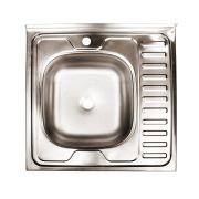 Мойка 60х60 (0,4) лев вып 1 1/2 Эконом (глуб. 13см)