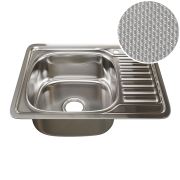 Мойка врез 48х58 (0,8) лев вып 3 1/2 MIXLINE 18см с сифоном ДЕКОР