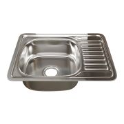 Мойка врез 50х65 (0,6) лев вып 3 1/2  MIXLINE 16см с сифоном