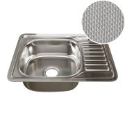 Мойка врез 50х65 (0,8) лев вып 3 1/2  MIXLINE 18см с сифоном ДЕКОР