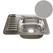 Мойка врез 50х65 (0,8) прав вып 3 1/2  MIXLINE 18см с сифоном ДЕКОР