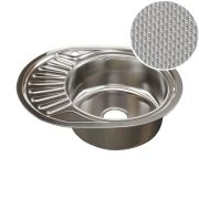 Мойка овал 45х57 (0,8) прав вып 3 1/2 MIXLINE 18 см с сифоном   ДЕКОР