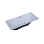 Ванна чугунная 150x75 AQ8050FH-00 ГАММА в комплекте с 4-мя ножками и 2-мя ручкам