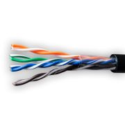 Кабель компьютерный UTP 4PR 24AWG Cat 5e CCA черный