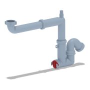 Сифон 1 1/2*40 F5320 смещенный,с носиком, без выпуска АНИ пласт