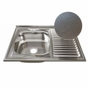 Мойка накладная MIXLINE  600х800 левая толщ. 0,6мм 3 1/2 выпуск ДЕКОР