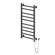 Полотенцесушитель электрический ЛЦ 100х50 10 перекл ТРИУМФ ЧЕРНЫЙ (правый, терморег,555 Вт) ZOX