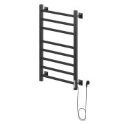 Полотенцесушитель электрический ЛЦ 80х50 8 перекл ТРИУМФ ЧЕРНЫЙ (правый, терморег,425 Вт) ZOX