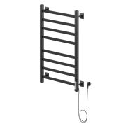 Полотенцесушитель электрический ЛЦ 80х50 8 перекл ТРИУМФ-2 ЧЕРНЫЙ (правый, терморег,415 Вт) ZOX