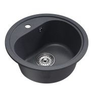 Мойкa ML-GM10 круглая, антрацит (343), 440мм (глуб. чаши 180)