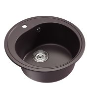 Мойкa ML-GM11 круглая, шоколад (345), 500мм (глуб. чаши 180)