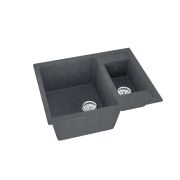 Мойка ML-GM21 двухчашевая, антрацит (343), 600*485*190мм