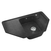 Мойка ML-GM24 угловая с крылом, антрацит (343), 780*485*170мм