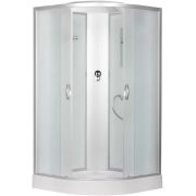 ДК ERLIT 100х100х215 низ.поддон 17см ER3510P-C3-RUS мат.стек.4мм. полочка, зерк.