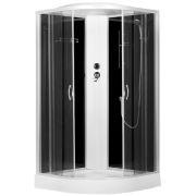 ДК ERLIT 100х100х215 низ.поддон 17см ER3510P-C4-RUS тон.стек.4мм. полочка, зерк.