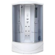 ДК ERLIT 100х100х215 сред.поддон 42см ER2509TP-C4-RUS тон.стек.4мм. 6 форс, венилятор, зерк.