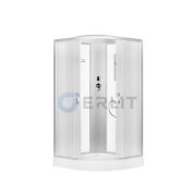 ДК ERLIT 80х80х215 низ.поддон 17см ER3508P-C3-RUS мат.стек.4мм. полочка, зерк.