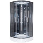 ДК ERLIT 90х90х215 низ.поддон 21см ER5709P-C24 тон.стек.4мм. 6 форс, FM-радио, зерк.