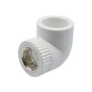 Уголок  PPR комб. гайка 32х3/4'' EVER® plast БЕЛЫЙ (Россия)*