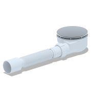 Сифон для душ. поддона 90*40 h53 с гофрой 40*50 Ani Е355VAL вальцовка АНИ пласт