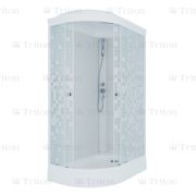 Душевая кабина 120х80 полукруг А низ поддон Мозаика стекло правая Triton