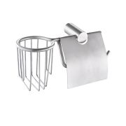 Бумагодержатель + держатель для освежителя GFmark из нержавеющей стали с резным креплением