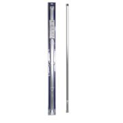 Карниз для ванной хром GFmark 1200 х 2200 прямой из алюминия, овальная труба