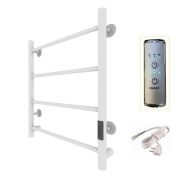 Полотенцесушитель электрический ЛЦ 60х50 4 перекл ПРЯМОЙ БЕЛЫЙ (унив,подкл. таймер,323 Вт) ZOX