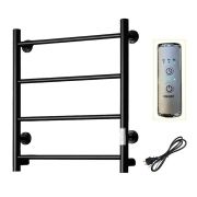 Полотенцесушитель электрический ЛЦ 60х50 4 перекл ПРЯМОЙ ЧЕРНЫЙ (унив,подкл. таймер,323 Вт) ZOX
