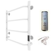 Полотенцесушитель электрический ЛЦ 60х50 4 перекл ТРАПЕЦИЯ БЕЛЫЙ (унив,подкл. таймер,323 Вт) ZOX