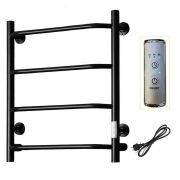 Полотенцесушитель электрический ЛЦ 60х50 4 перекл ТРАПЕЦИЯ ЧЕРНЫЙ (унив,подкл. таймер,323 Вт) ZOX